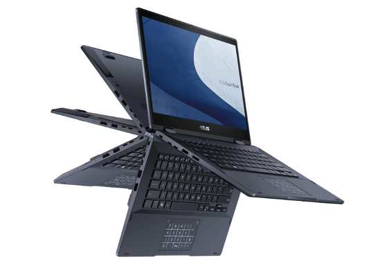 ASUS ExpertBook B3 Flip in Tablet Mode – Touchscreen in Use