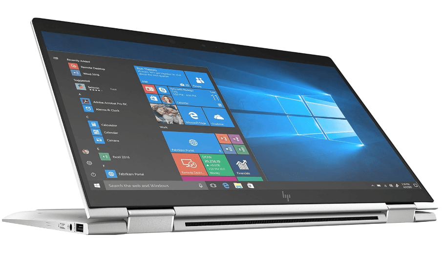 Side view of HP EliteBook x360 1030 G4 showing USB, HDMI and Thunderbolt ports
