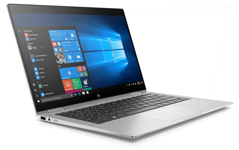 Slim silver HP 1030 G4 EliteBook with backlit keyboard and Bang & Olufsen audio