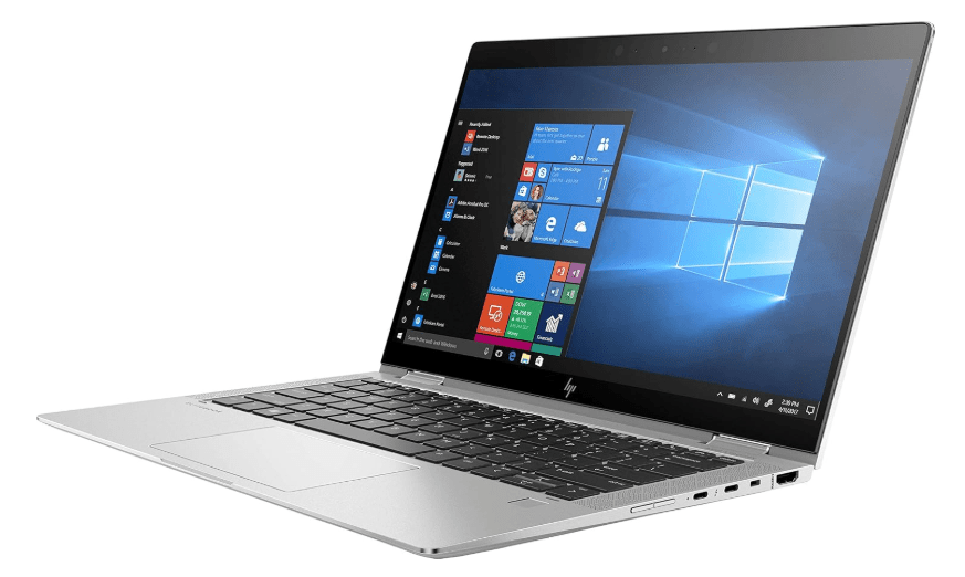HP EliteBook x360 1030 G4 tent mode – 13.3 inch Full HD touchscreen display