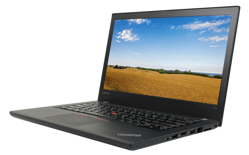 Side view of Lenovo T470 refurbished business laptop with USB-C and HDMI ports Kenya
