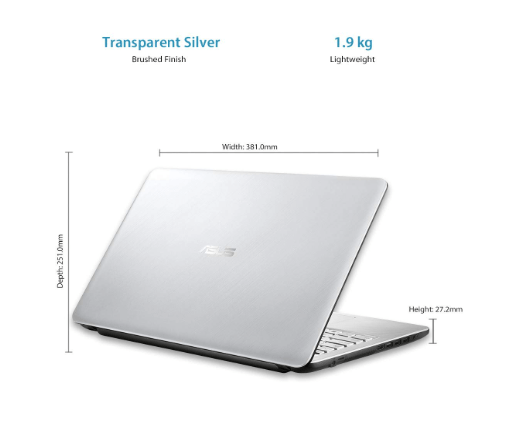 ASUS X543U slim design back view – Genuine ASUS laptops in Kenya